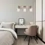 VINLUZ Vanity Bathroom Light Fixture Brushed Nickel 3 Lights Modern Wall Sconce Lighting with Clear Glass Shade Vintage Rustic Porch Wall Lamp Bedroom Living Room