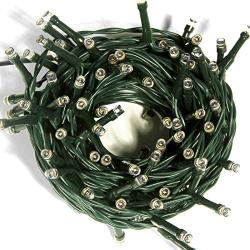 Damipow 100 LED Christmas String Lights with 33Ft Green Wire, Battery Operated Fairy Lights 8 Modes IP65 Waterproof Outdoor Perfcet for Xmas Garden Wedding Party Chirstmas Tree Decoration (Warm White)