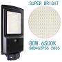 Oskade 80W Led Solar Street Lights 6500K 2000L Waterproof Dusk to Dawn Outdoor Commercial Area Road Parking Lot Yard Lamps