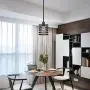 VINLUZ One Light Indoor Modern Pendant Lighting Black Finish Chandeliers Rustic Farmhouse Ceiling Light Fixtures Hanging for Kitchen Island Dining Room