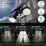 Outdoor Solar Lights, 30 LED Solar Security Lights with Motion Sensor Dual Head Spotlights IP65 Waterproof 360° Adjustable LED Solar Motion Lights for Front Door Garage Patio Deck (Pack 4)