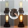 Congratsu Touch Control 3 Way Dimmable Table Lamp, Set of 2 Vintage Desk Lamp, Small Industrial Touch Light Bedside Steampunk Accent Light Edison Lamp Night Light for Living Room Bedroom (2 Pack)