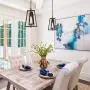 KSANA Pendant Lighting for Kitchen Island, Modern Trapezoid Light Fixture with Adjustable Frame for Dining Room, Foyer, Bedroom and Kitchen