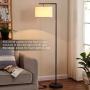 LED Modern Floor Lamp, Anbomo Standing Accent Light,Tall Pole Lamp with Hanging Drum Shade for Living Room, Bedrooms, Office
