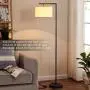 LED Modern Floor Lamp, Anbomo Standing Accent Light,Tall Pole Lamp with Hanging Drum Shade for Living Room, Bedrooms, Office