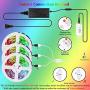 LED Lights for Bedroom 50ft,LED Light Strip Music Sync Color Changing 5050 RGB Light Strips for Room with Bluetooth Remote Controlled LED Lights for Bedroom TV, Party, Home