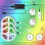 LED Lights for Bedroom 50ft,LED Light Strip Music Sync Color Changing 5050 RGB Light Strips for Room with Bluetooth Remote Controlled LED Lights for Bedroom TV, Party, Home