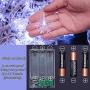 Joseky Christmas Snowflake Lights, Holiday Bedroom Led Decorative String Lights 20 Feet 40 Inches Battery-Powered, Suitable for Christmas/Family Gathering/Bedroom Decoration Warm White
