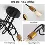 NEWSEE Flush Mount Ceiling Light Fixture Sputnik Chandelier Industrial Bedroom Lighting Fixtures Modern Style for Kitchen Dining Room Living Room Kitchen Hallway Cafe Bar (5 Light)
