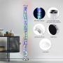 Clear Column Floor Lamp，LKUA Modern LED Corner Standing Tube Floor Lamp, Decorative Elegant Design LEDs Fairy Firefly String Floor Lights for Living Room,Bed Room,Office(42''RGB Color）