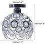 Hallway Ceiling Light Mini Crystal Chandelier Semi Flush Mount Ceiling Light Close to Ceiling Lighting Bedroom Kitchen Living Room Modern Pendant Lighting Fixture,E26 Base,Chrome