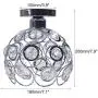 Hallway Ceiling Light Mini Crystal Chandelier Semi Flush Mount Ceiling Light Close to Ceiling Lighting Bedroom Kitchen Living Room Modern Pendant Lighting Fixture,E26 Base,Chrome