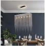 Meenyo Crystal Chandelier Lighting 6 Light Modern Rectangular Crystal Raindrop Chandelier High Ceiling Chrome for Dining Room Living Room Bedroom Meenyo Crystal Chandelier Lighting 6 Light Modern Rectangular Crystal Raindrop Chandelier High Ceiling Chrome for Dining Room Living Room Bedroom