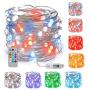 Hrabn Fairy Lights 32.8FT USB Led Lights Dream Christmas Lights Upgraded 100 LEDs Larger RGB Bulb Brighter Color Changing with 12 Modes for Christmas Bedroom Home Wedding Party Decoration