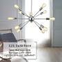 VINLUZ Sputnik Chandelier Chrome 12 Lights Mid Century Modern Chandelier Lighting Industria Kitchen Lighting Fixtures Ceiling Lights Pendant