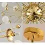 Sputnik Chandelier Lighting, Gold Mid Century Ceiling Lamp Modern Pendant Light Fixture Lighting Ceiling Light Fixture Lighting for Living Room Cafe Bar Dining Room (18 Light)