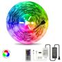 LED Strip Light55ft ,RGB16Meters Flexible Rope Lights 5050 SMD RGB 480 LEDs Non Waterproof NUOENXUAN Tape Light with 44 Keys Wireless Remote Control and 24V Power Adapter for Home Kitchen Holiday