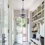 Farmhouse French Country 5-Light Globe Wooden Chandelier, Chic Cottage Wood Pendant Light for Dining Room, Living Room, Foyer, Hall, Entry, Restaurant - Distressed White