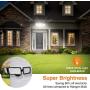 LEPOWER 3500LM LED Flood light Outdoor, Switch Controlled LED Security Light, 35W Super Bright Exterior Lights with 3 Adjustable Head, 5500K, Full Metal Design, IP65 Waterproof for Garage, Yard, Patio