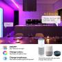 Led Strip Lights 65.6ft/32.8ft Remote and 12V Power Supply Flexible Color Changing 5050 RGB LEDs Light Strips Kit Home, Bedroom, Kitchen,DIY Decoration (32.8ft-Alexa-Waterproof)