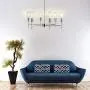 XILICON Brushed Nickel Sputnik Chandelier Mid Century Industrial Pendant Lighting 6 Lights Vintage Ceiling Light Fixture