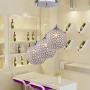 DINGGU 3 Lights Modern Crystal Ball Pendant Light Fixture Flush Mounted Ceiling Chandelier