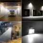 FAISHILAN Motion Sensor Flood Light 10W LED IP65 Waterproof Security Lights 6000K, 800 Lumen, US 3-Plug Outdoor Wall Light
