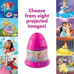 Projectables Disney Princess LED 8 Image Night Light, Powered by Micro-USB Plug-in or Battery Operated, Moana, Cinderella, Rapunzel, Jasmine, and More, Ideal for Bedroom, Nursery, 43684