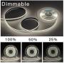 CP3 12V COB LED Strip Kits 5000K Natural White 16.4 FT Flexible 400LEDs/M No Hot Spots Bendable Linear Lights Tape with RF Remote and UL Power Supply for Bedroom Mirror Cabinet Decoration