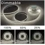 CP3 12V COB LED Strip Kits 5000K Natural White 16.4 FT Flexible 400LEDs/M No Hot Spots Bendable Linear Lights Tape with RF Remote and UL Power Supply for Bedroom Mirror Cabinet Decoration
