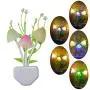 [2 Pack] LED Night Light Plug in with Dusk to Dawn Sensor, Plug in Wall LED Mushroom Nightlight Lamp for Kids Adults, Bedroom, Bathroom, Kitchen, Hallway, Stairs, Cute Color Changing