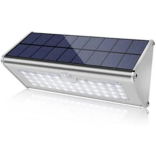 Securoad Super Bright Solar Lights Outdoor Water Proof, 46 LED 1100 Lumens 4500mAh Wireless Infrared Motion Sensor Light, Aluminum Metal Housing, Upgrade Security for Yard Driveway Wall Lights, 1 Pack Securoad Super Bright Solar Lights Outdoor Water Proof, 46 LED 1100 Lumens 4500mAh Wireless Infrared Motion Sensor Light, Aluminum Metal Housing, Upgrade Security for Yard Driveway Wall Lights, 1 Pack