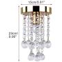 Modern Mini Crystal Chandelier Crystal Ball Fixture Ceiling Light Flush Mount Light for Hallway Bedroom Living Room Bathroom(Golden)