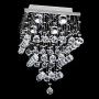Mini Crystal Raindrop Chandelier Modern Flush Mount Ceiling Light for Foyer Hallway Dining Room.