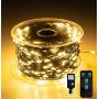 1000 LED Fairy Lights with Remote - 328FT Outdoor Long Christmas String Lights Plug in (Copper Wire Lights, Warm White)