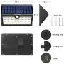InnoGear Solar Lights Outdoor, 30 LED Motion Sensor Security Night Light with Auto on and Off for Front Door Back Yard Driveway Garden Patio Garage, Pack of 2