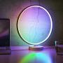 SUNY 7 Colors Dimmable Bedroom Nightstand Lamps, 6 Lighting Effect Modes LED Bedside Lamp Warm Light Modern Circle Table Lamp w/Remote Control