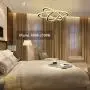 Antilisha Modern Crystal Chandelier Lighting Ceiling Dining Living Room Chandeliers Contemporary Led Light Fixtures Long Round 3-Ring Foyer Girls Bedroom Pendant Lights Warm White