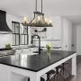 Emliviar 6-Light Vintage Island Pendant Light, Rustic Dining Room Chandelier in Oil Rubbed Bronze Finish, YCE1901-6 ORB+BG