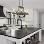 Emliviar 6-Light Vintage Island Pendant Light, Rustic Dining Room Chandelier in Oil Rubbed Bronze Finish, YCE1901-6 ORB+BG