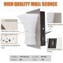 Facon Vanity Wall Sconce LED Bedside Reading Light with USB Charger Socket (5V 2.4A Max Speed) and On&Off Switch, Dimmable, Brushed Nickel, Vanity Wall Lamp for Bedroom Room, Living Room, Hotel