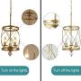 Cylinder Foyer Pendant Light,Gold Light Fixture Metal Wire Drawing Finish for Kitchen Island,stairwel,Dining Room and Bathroom