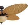 Honeywell Ceiling Fans 50507-01 Palm Island 52-Inch Tropical Ceiling Fan with Tuscan Bowl Light, Five Leaf/Wicker Blades, Indoor/Outdoor, Sandstone