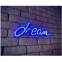 LED Neon Signs,Neon Light for Wall Art, Bedroom Decorations, Home Accessories, Party, and Holiday Decor (Blue, Dream)