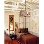 3-Light Distressed Wood Chandelier, Wooden Barrel Drum Design, Shabby Chic Hanging Pendant Ceiling Lighting