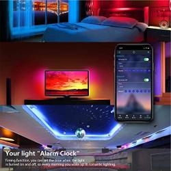 Gusodor Led Strip Lights 32.8 Feet Outdoor Led Lights Waterproof 300 LEDs Flexible Led Light Strips Color Changing Music Sync RGB Rope Light with Remote Smart Led Lights for Bedroom Home Kitchen