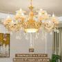 Panghuhu88 Crystal Classic Chandelier Modern Contemporary Chandelier European Ceiling Pendant Lights for Dining Room Living Room Hotel, E12 Bulbs Required (15 Bulb)