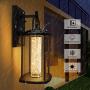 Dusk to Dawn Outdoor Wall Light, Waterproof Outdoor Wall Sconce with Crystal Bubble Glass, Outdoor Porch Lights for House/Garage/Garden, 10W, 3000K Warm White