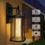 Dusk to Dawn Outdoor Wall Light, Waterproof Outdoor Wall Sconce with Crystal Bubble Glass, Outdoor Porch Lights for House/Garage/Garden, 10W, 3000K Warm White