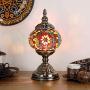 Marrakech Turkish Table Lamp Handmade Mosaic Glass Bedside Lamp Moroccan Lantern Tiffany Style Night Lights for Living Room with E12 LED Bulb